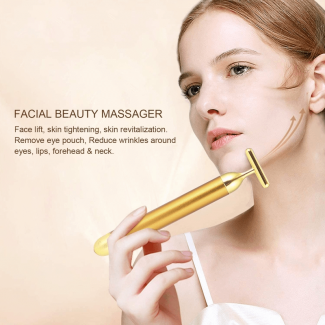 Rechargeable Derma Roller Beauty Massager with Semiconductor Alloy for Facial Massage and Collagen Stimulation Price in Pakistan | LAPTAB