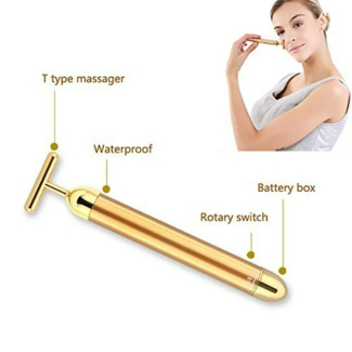 Rechargeable Derma Roller Beauty Massager with Semiconductor Alloy for Facial Massage and Collagen Stimulation Price in Pakistan | LAPTAB