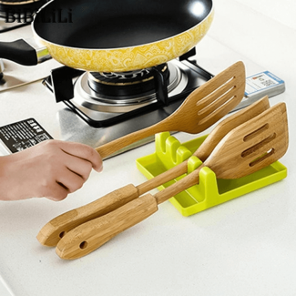 Silicone Kitchen Utensil Rest with 4 Slots, Heat Resistant Ladle and Spoon Holder Price in Pakistan | LAPTAB
