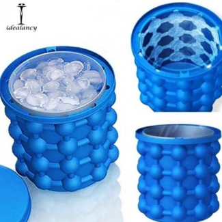 Ice Cube Maker Genie Silicone Ice Bowl with Airtight Lid, BPA Free, Space-Saving Design Price in Pakistan | LAPTAB