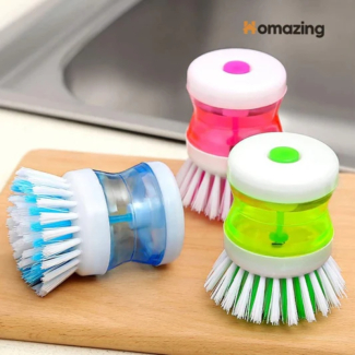 Dish Washing Brush with Liquid Dispenser and Storage Stand, Non-Scratch Bristles Price in Pakistan | LAPTAB