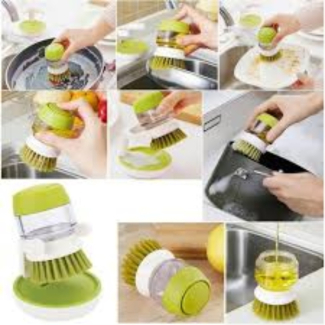 Dish Washing Brush with Liquid Dispenser and Storage Stand, Non-Scratch Bristles Price in Pakistan | LAPTAB