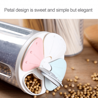 3 Compartment Airtight Food Storage Jar with Rotating Lid for Grains and Cereals Price in Pakistan | LAPTAB