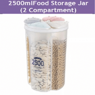 2500ml Food Storage Jar (2 Compartment) 