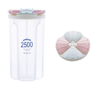 3000ml 3-Compartment Food Storage Jar, Airtight BPA-Free Transparent Container