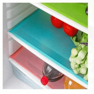 4 Pack Refrigerator Liners Multicolor Mats