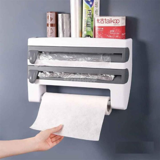 Triple Paper Dispenser with Adjustable Holders and Sliding Blades for Cling Film, Foil, and Plastic Wrap Price in Pakistan | LAPTAB