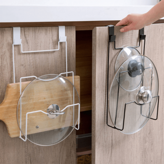 Cabinet Door Lid Organizer Iron Art Pot Lid Holder for Kitchen Storage, No Tools Needed Price in Pakistan | LAPTAB