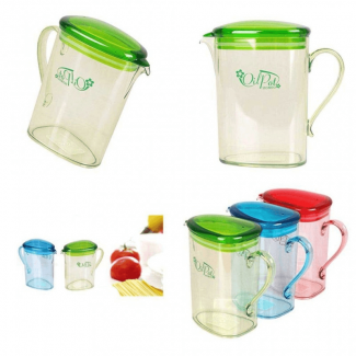 680ml Plastic Oil Pot with Nozzle Lid, Leak-Proof Sauce and Seasoning Bottle