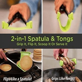 2-in-1 Spatula and Clever Tong Kitchen Utensil for Flipping and Serving Food Price in Pakistan | LAPTAB
