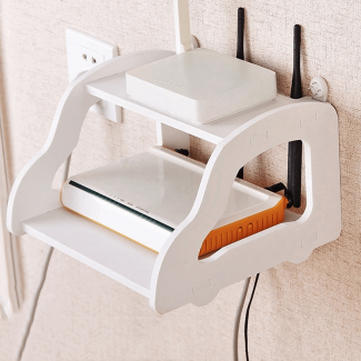 Wall Mounted Floating Media Shelf 2 Layers for Wifi Router and Set-Top Boxes Price in Pakistan | LAPTAB