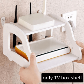 Wall Mounted Floating Media Shelf 2 Layers for Wifi Router and Set-Top Boxes Price in Pakistan | LAPTAB