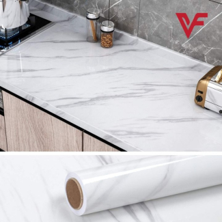 Self Adhesive White Marble Furniture Sticker, Waterproof Vinyl, Easy Install Price in Pakistan | LAPTAB
