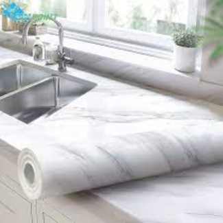 Self Adhesive White Marble Furniture Sticker, Waterproof Vinyl, Easy Install Price in Pakistan | LAPTAB