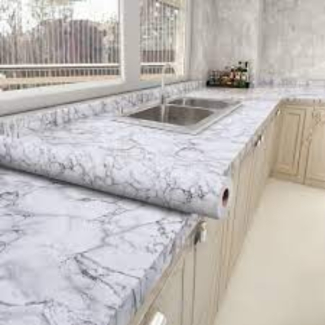 Self Adhesive White Marble Furniture Sticker, Waterproof Vinyl, Easy Install Price in Pakistan | LAPTAB