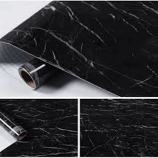Self Adhesive Furniture Sticker Black Marble Vinyl Sheet Waterproof and Oilproof Price in Pakistan | LAPTAB