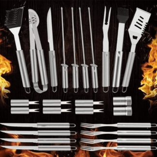 26-Piece Stainless Steel BBQ Grill Tool Set with Aluminum Carrying Case Price in Pakistan | LAPTAB