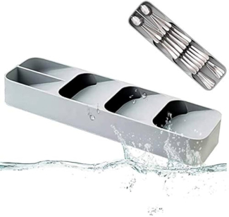 Drawer Cutlery Organizer Tray Kitchen Storage Spoon Cutlery Box