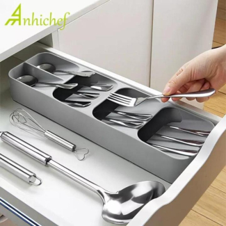 Drawer Cutlery Organizer Tray with Multi-Layer Storage and Non-Slip Base for Kitchen Drawers Price in Pakistan | LAPTAB