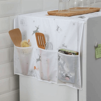 Refrigerator Cover with 6 Pockets Organizer, Dustproof Waterproof PEVA Material Price in Pakistan | LAPTAB