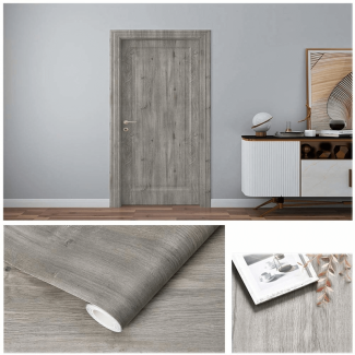 Self Adhesive Furniture Sticker (Grayish Wood)
