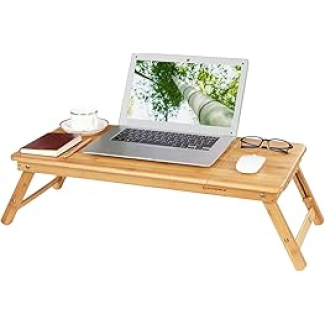 Foldable Bamboo Table with Adjustable Legs and Handles for Indoor and Outdoor Use Price in Pakistan | LAPTAB