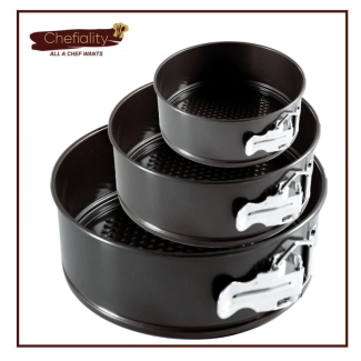 3pcs Round Cake Bake Mold Set, Durable Heat-Resistant Baking Moulds for Cheesecake and Desserts Price in Pakistan | LAPTAB