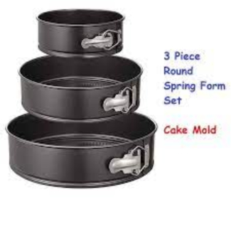 3pcs Round Cake Bake Mold Set, Durable Heat-Resistant Baking Moulds for Cheesecake and Desserts