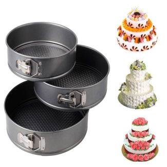 3pcs Round Cake Bake Mold Set, Durable Heat-Resistant Baking Moulds for Cheesecake and Desserts Price in Pakistan | LAPTAB
