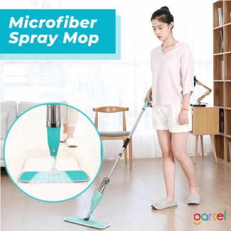 Microfiber Spray Mop with Refillable Bottle and Non-Scratch Scrubber for Wet or Dry Cleaning Price in Pakistan | LAPTAB