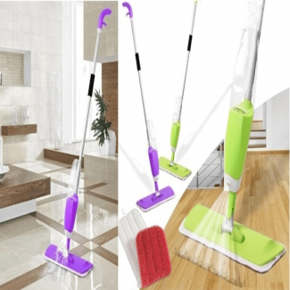 Microfiber Spray Mop with Refillable Bottle and Non-Scratch Scrubber for Wet or Dry Cleaning Price in Pakistan | LAPTAB