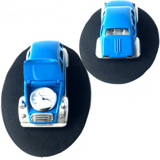 Fossil Brand Antique Foxy Beetle Car Clock - Metal