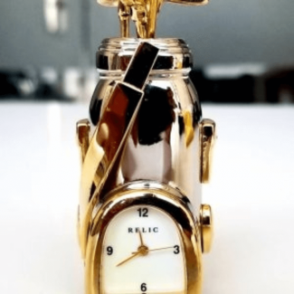 Fossil Antique Golf Bag Clock in Metal Black with Quartz Movement Price in Pakistan | LAPTAB