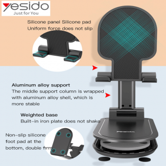 YESIDO C85 Folding Mobile and Tablet Holder with Adjustable Height and Non-Slip Base Price in Pakistan | LAPTAB