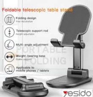 YESIDO C85 Folding Mobile and Tablet Holder with Adjustable Height and Non-Slip Base Price in Pakistan | LAPTAB