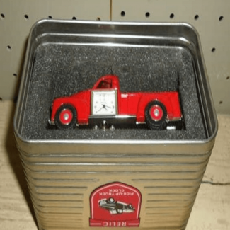 Relic Brand Antique Red Die Cast Metal Dump Truck with Quartz Clock and Pull Back Action Price in Pakistan | LAPTAB