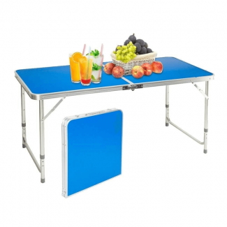 Foldable Aluminium Outdoor Table – Blue