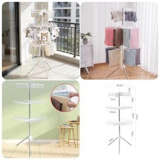 Versatile 3-Tier Space-Saving Laundry Dryer Rack with Adjustable Height and 72-Garment Capacity Price in Pakistan | LAPTAB