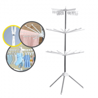 Versatile 3-Tier Space-Saving Laundry Dryer Rack with Adjustable Height and 72-Garment Capacity Price in Pakistan | LAPTAB