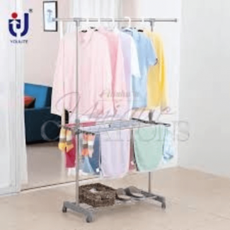 Composite Drying Cloth Hanger with Flip Locks, Castors, Stainless Steel Frame, Lightweight Price in Pakistan | LAPTAB