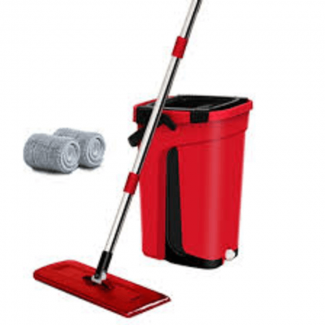 2 in 1 Flat Mop with Self-Wash and Squeeze Bucket, Microfiber Pad, 360? Swivel Head Price in Pakistan | LAPTAB