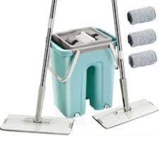 Buyplus Squeez Mop Flat with 3 Reusable Microfiber Pads and 360? Swivel Head Price in Pakistan | LAPTAB