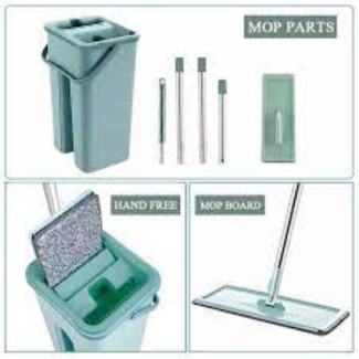Buyplus Squeez Mop Flat with 3 Reusable Microfiber Pads and 360? Swivel Head Price in Pakistan | LAPTAB