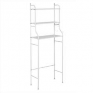 Over The Toilet 3 Shelf Metal Storage Cabinet, Black & White, Sturdy Powder-Coated Iron Price in Pakistan | LAPTAB