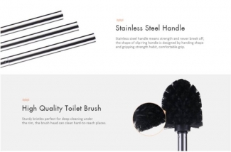 Toilet Brush with Wall Mount Holder, Automatic Lid, Soft Bristles, Detachable Design Price in Pakistan | LAPTAB