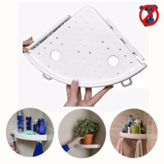 Snapup Bathroom Shelf Corner Storage with Strong Suction, Drain Holes, ABS Material Price in Pakistan | LAPTAB