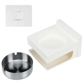 2-Tier Wall-Mounted Square Ashtray for Bathroom with Strong Capacity and Durable Design Price in Pakistan | LAPTAB