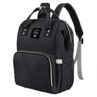 Mummy Bag Black PU Leather Toddler School Bag with Breathable Mesh Back and Elastic Shoulder Strap Price in Pakistan | LAPTAB