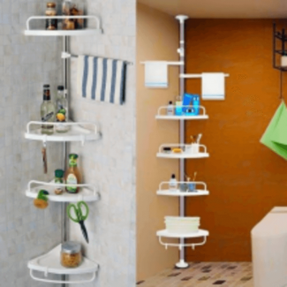 4 Tier Triangle Corner Bathroom Shelf