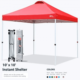 Outdoor Portable Pop Up Canopy Tent (Red)